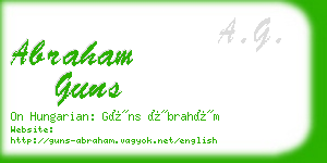 abraham guns business card